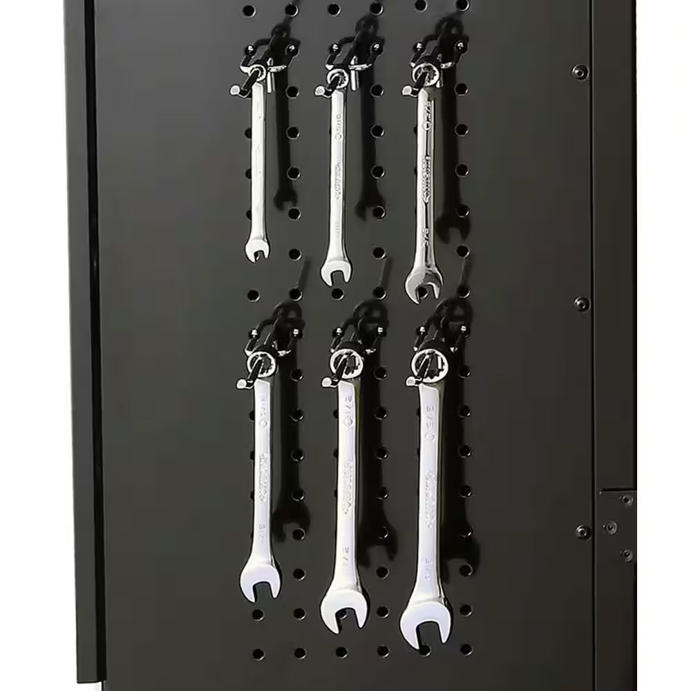 7-Piece Regular Duty Welded Steel Garage Storage System in Black (109 In. W X 75 In. H X 19.6 In. D)
